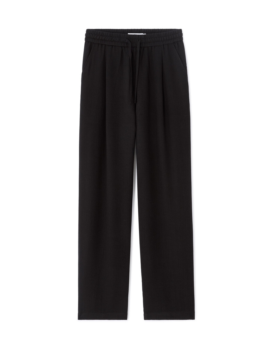 pantalones holgados con textura