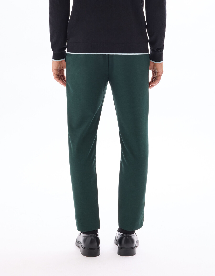 pantalones ajustados elásticos de 78 de largo para todo el día color verde oscuro