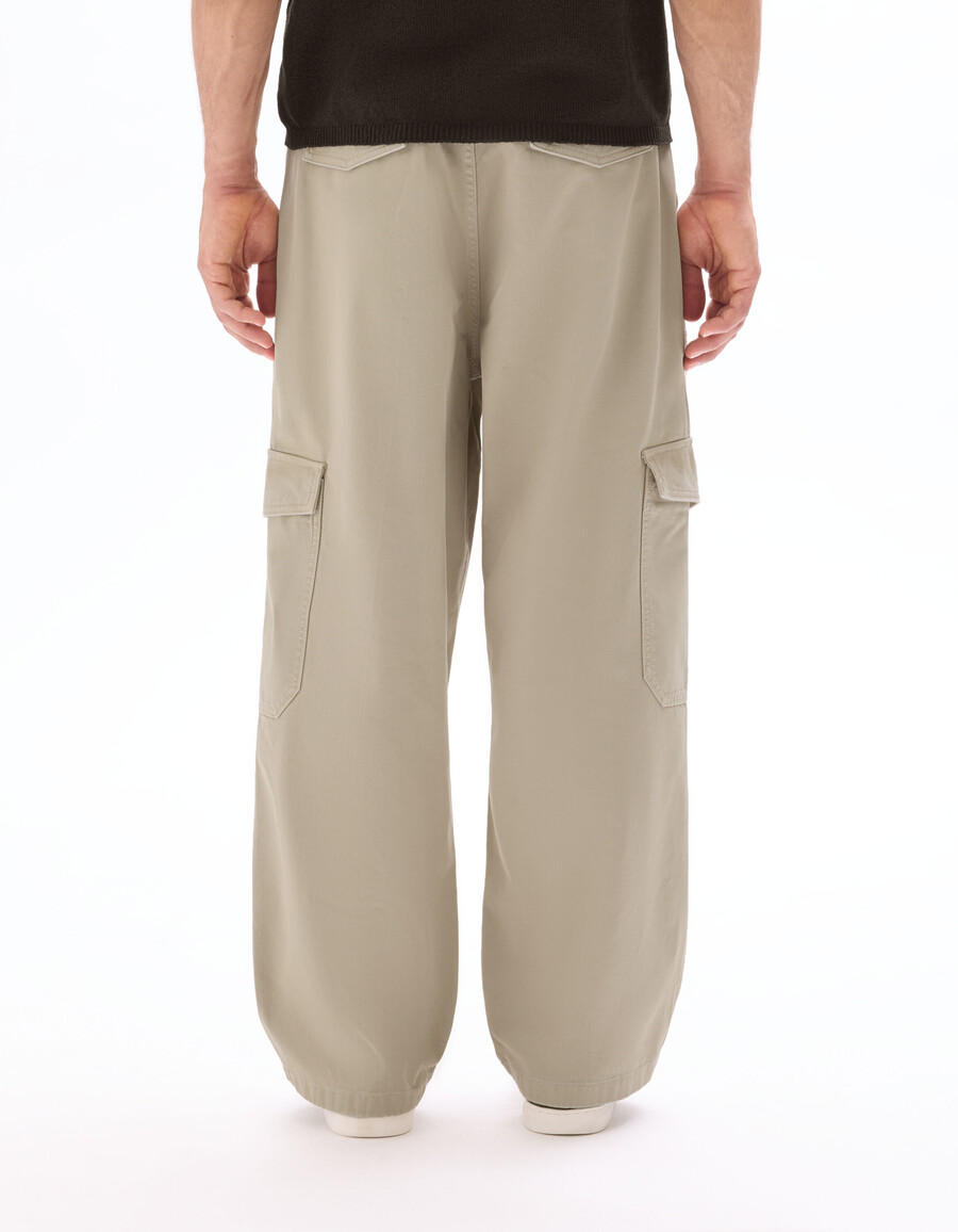 pantalones cargo holgados 100 algodón