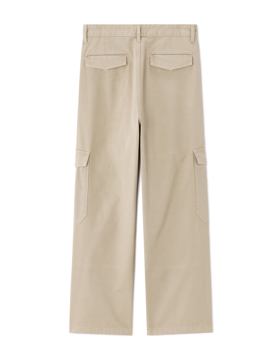 pantalones cargo holgados 100 algodón