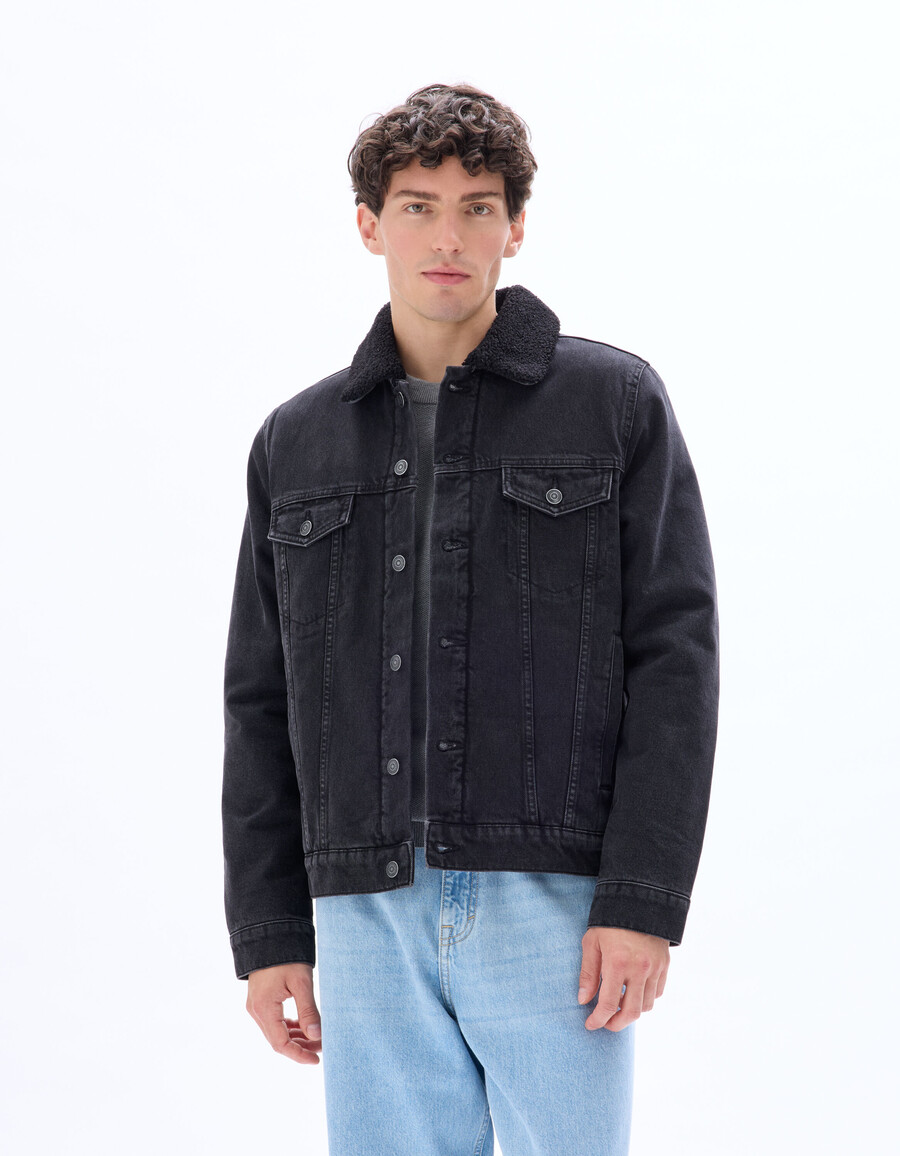 chaqueta vaquera con forro de sherpa