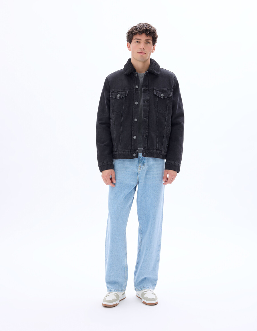 chaqueta vaquera con forro de sherpa