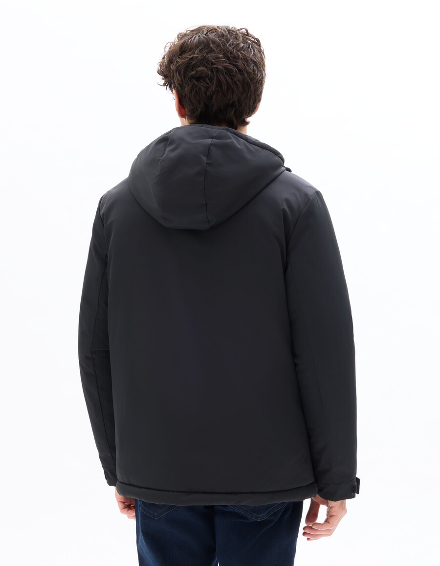 chaqueta con capucha de plumas y plumón dualtech