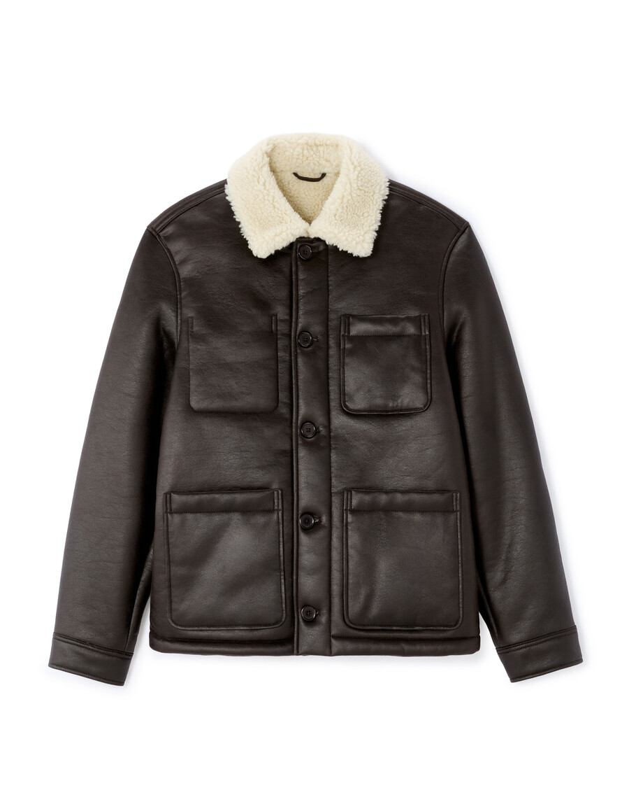 chaqueta de trabajo con forro de sherpa