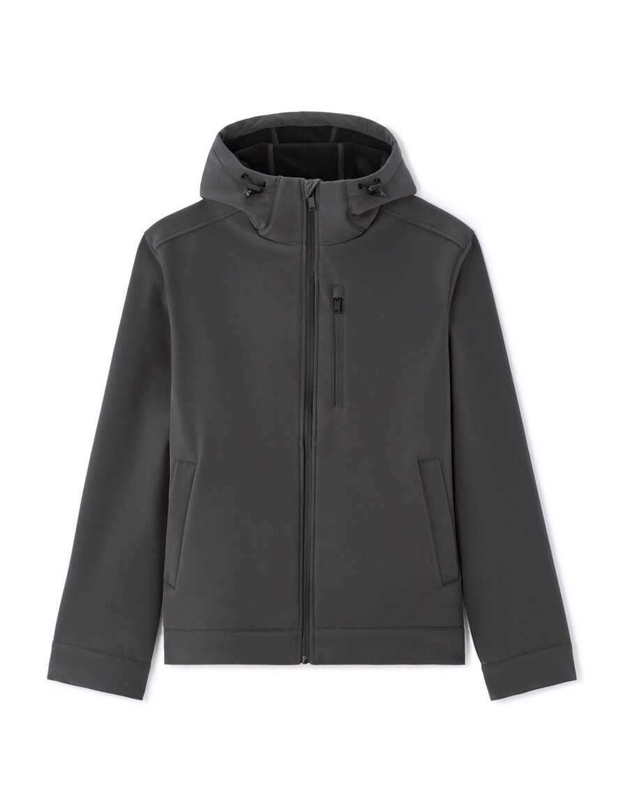 chaqueta softshell con capucha