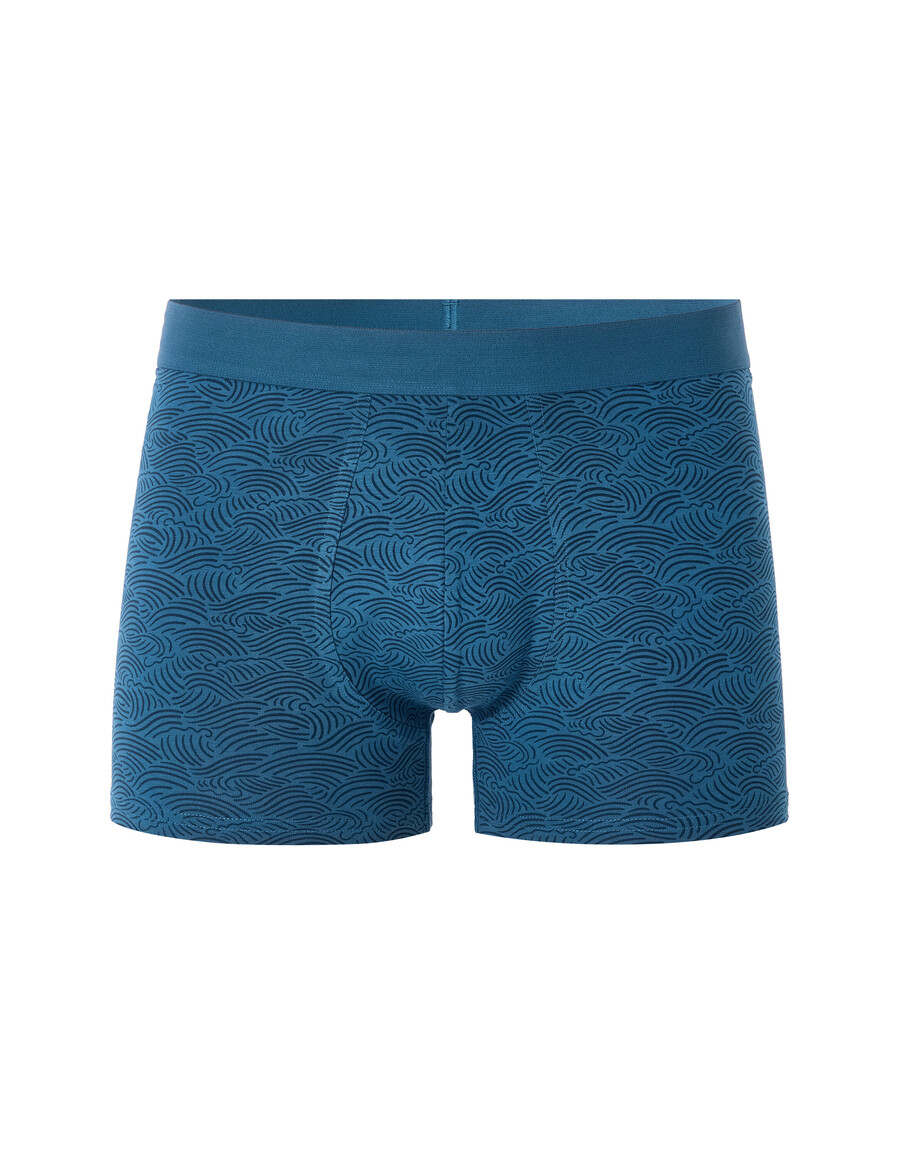 calzoncillos bóxer de algodón elástico con estampado de ondas