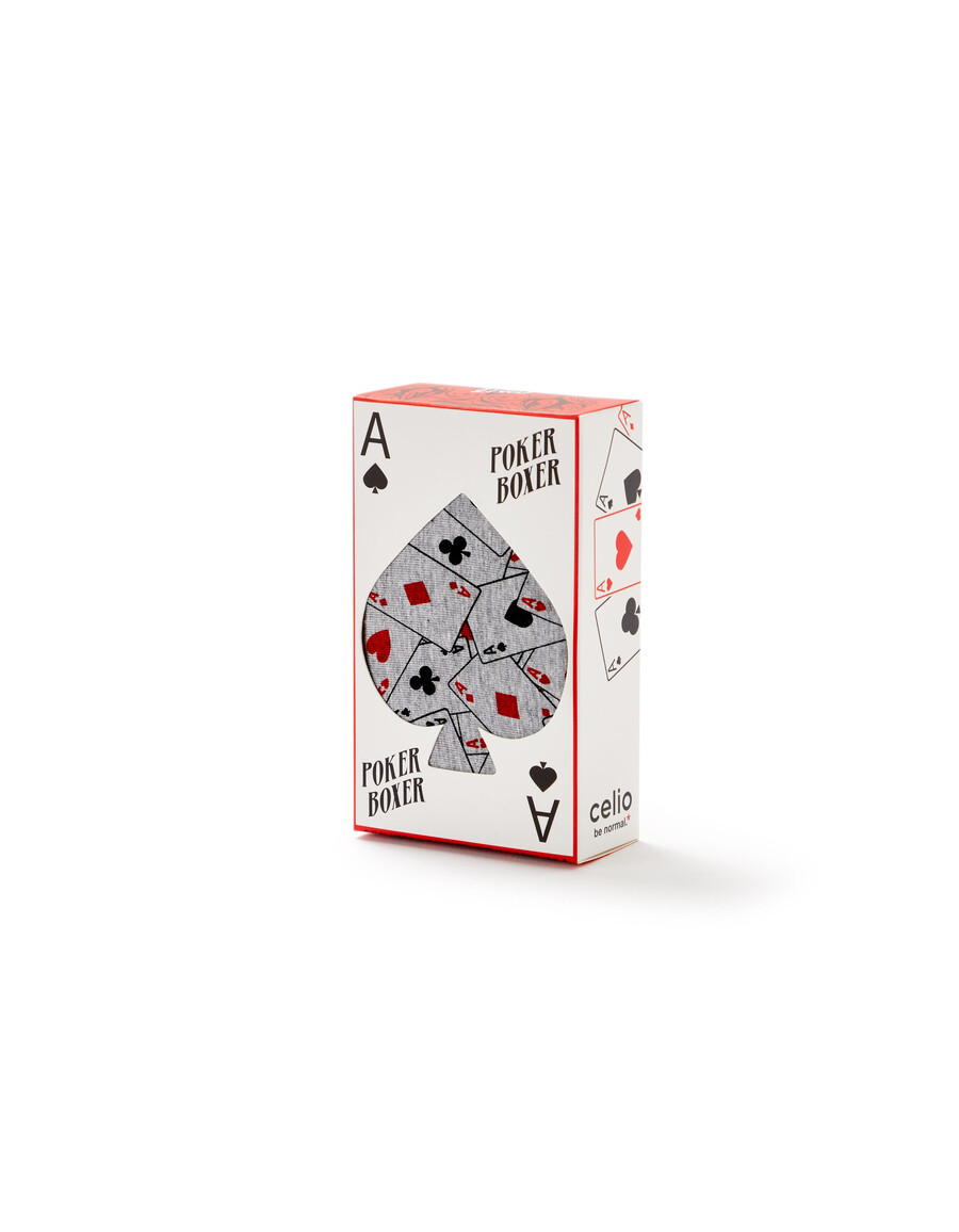 set de regalo de calzoncillos bóxer navideños para hombre con naipes