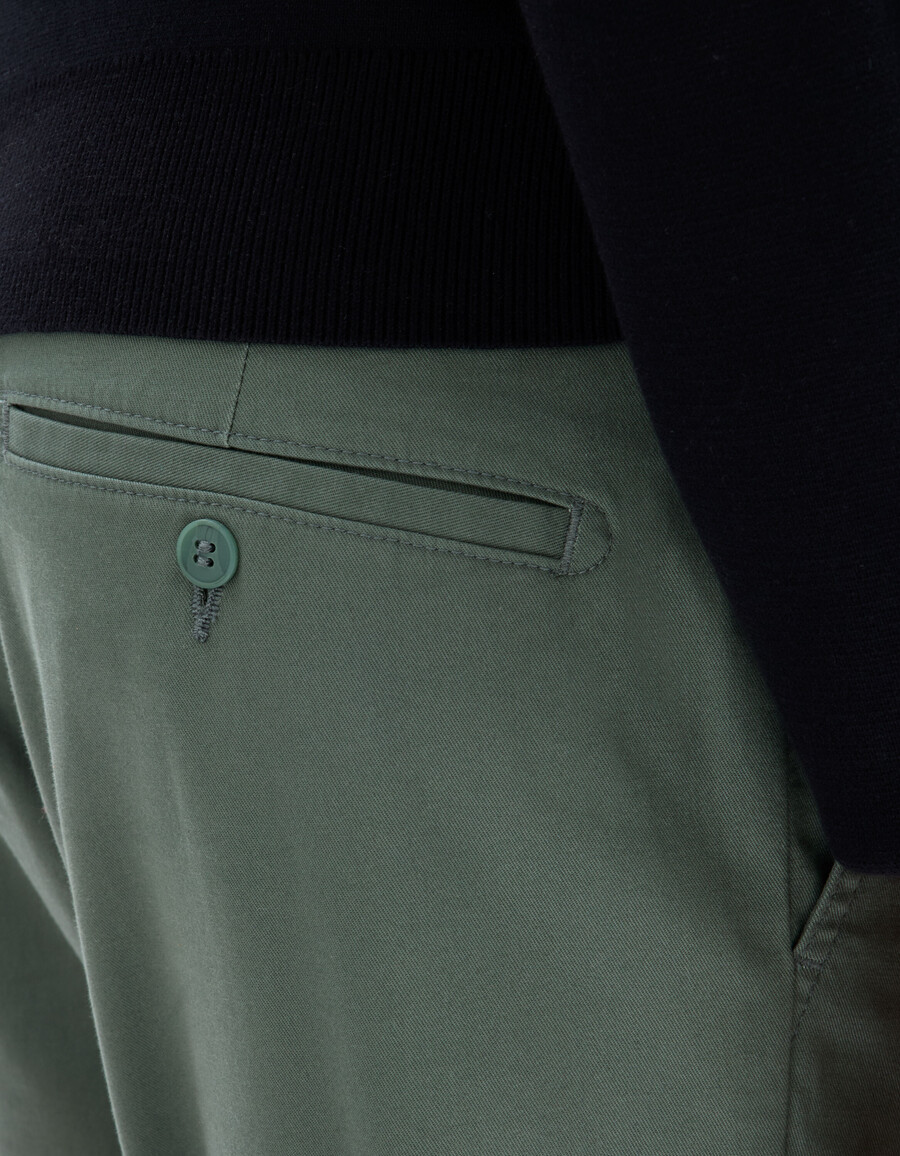 pantalones chinos ajustados de algodón elástico