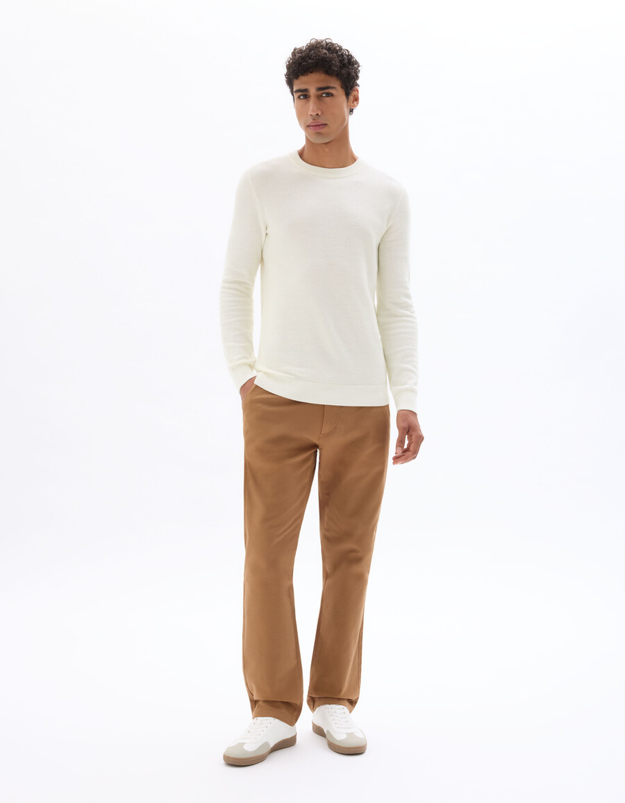 pantalones chinos rectos de algodón elástico