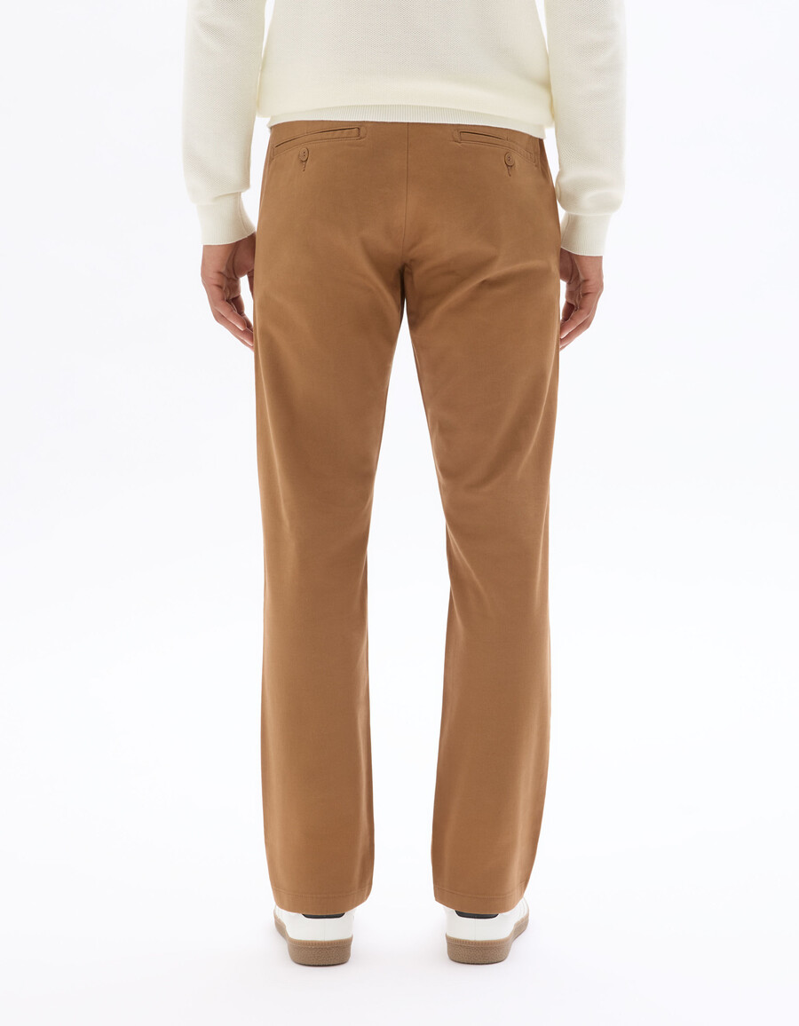 pantalones chinos rectos de algodón elástico