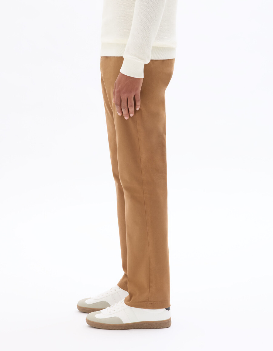 pantalones chinos rectos de algodón elástico