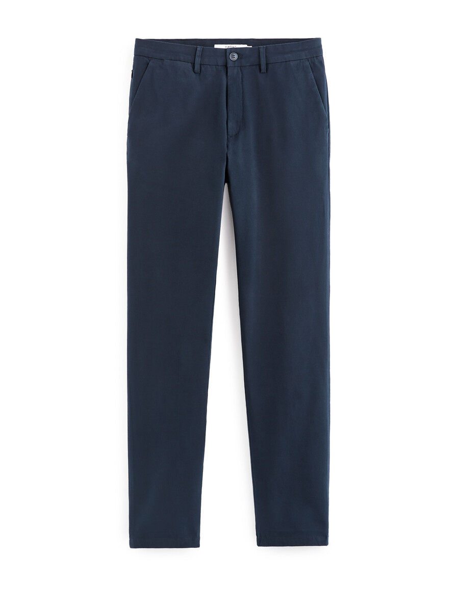 pantalones chinos rectos de algodón elástico largo cortolargo