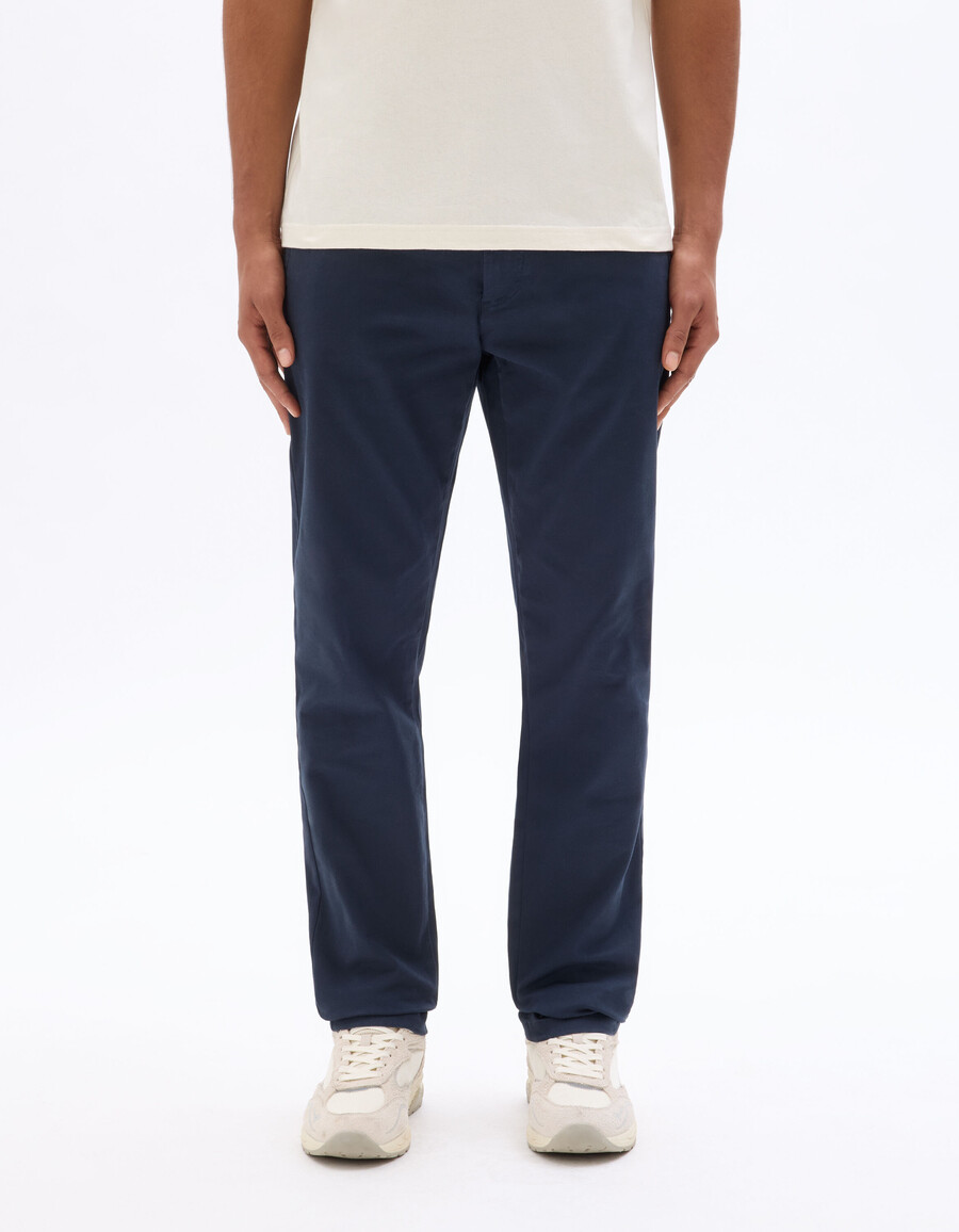 pantalones chinos rectos de algodón elástico largo cortolargo