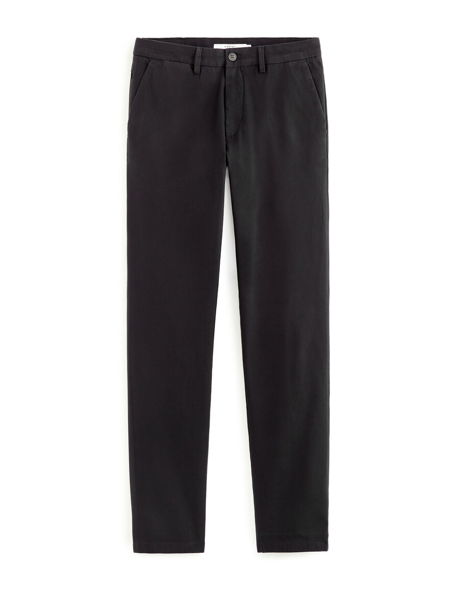 pantalones chinos rectos de algodón elástico largo cortolargo