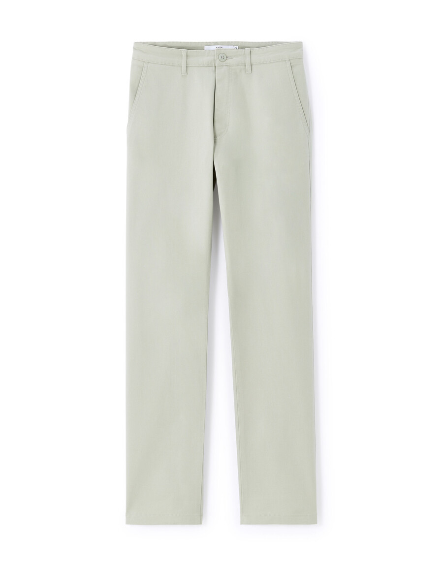 pantalones chinos rectos de algodón elástico