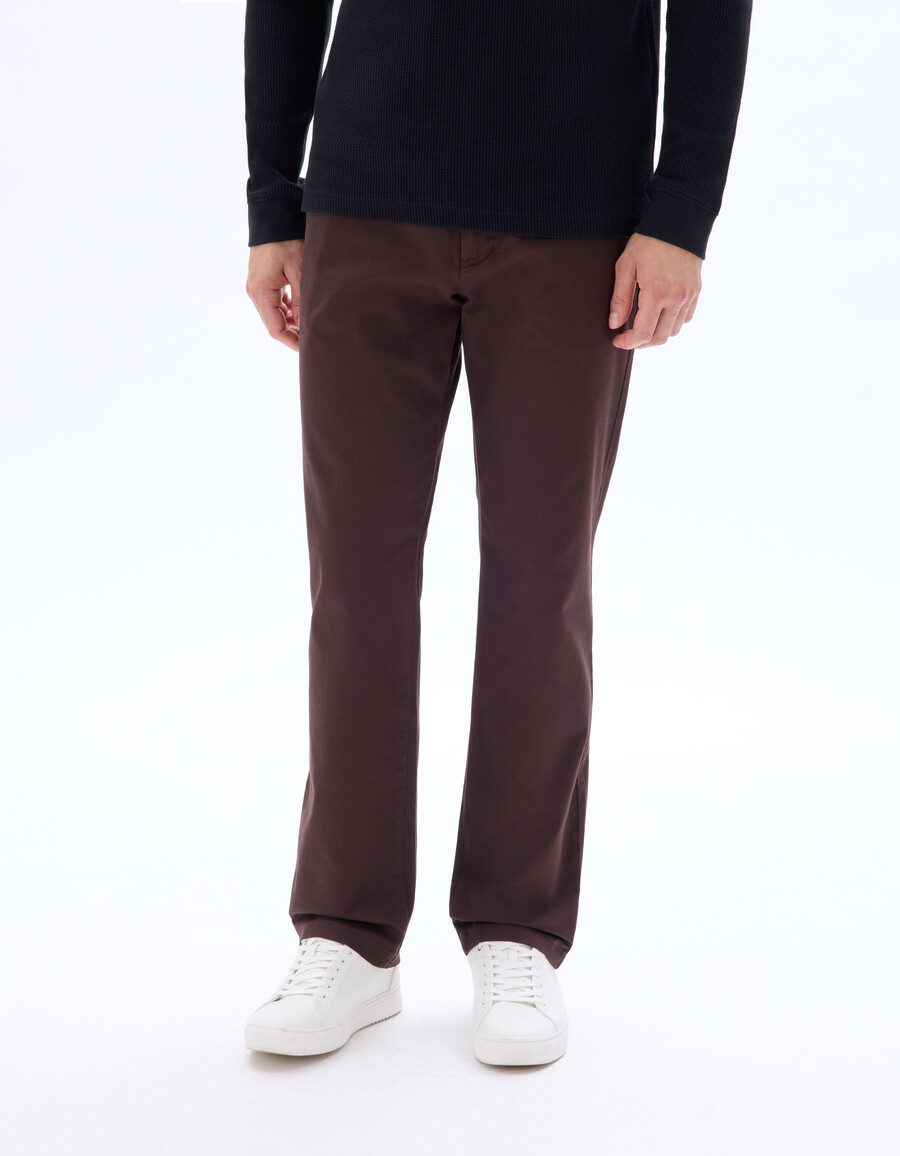 pantalones chinos rectos de algodón elástico