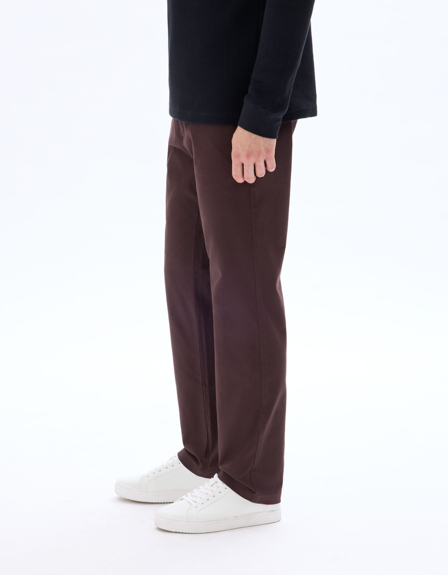 pantalones chinos rectos de algodón elástico