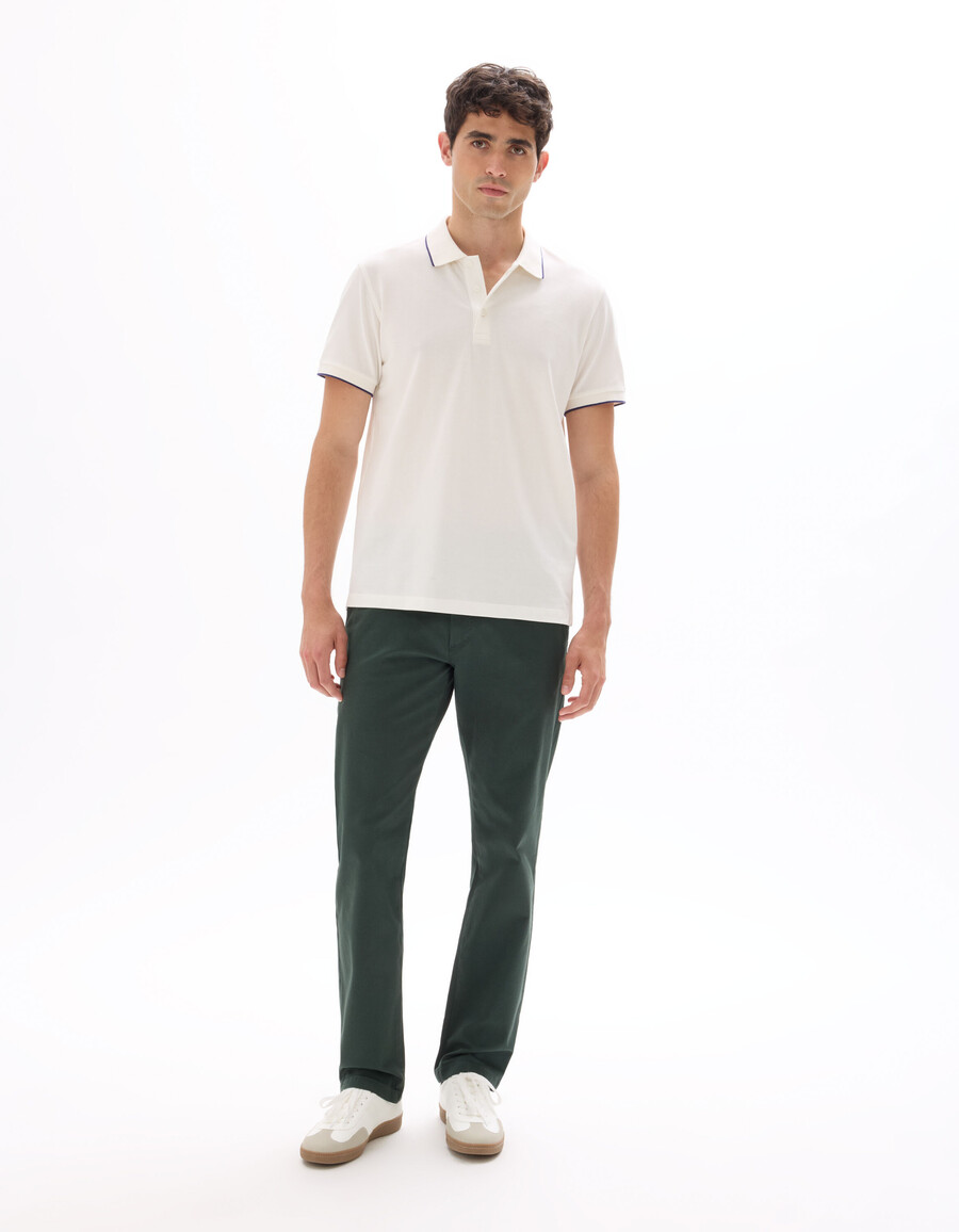 pantalones chinos rectos de algodón elástico