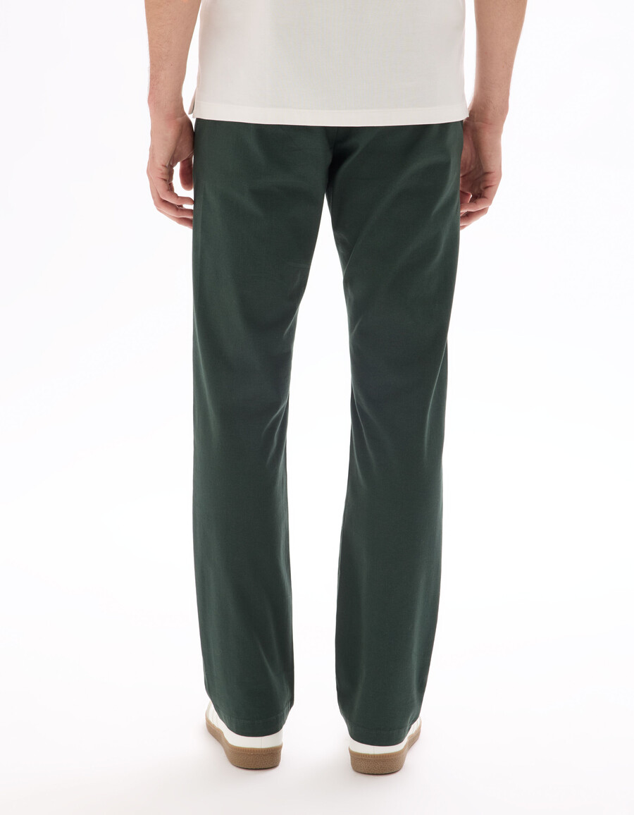 pantalones chinos rectos de algodón elástico