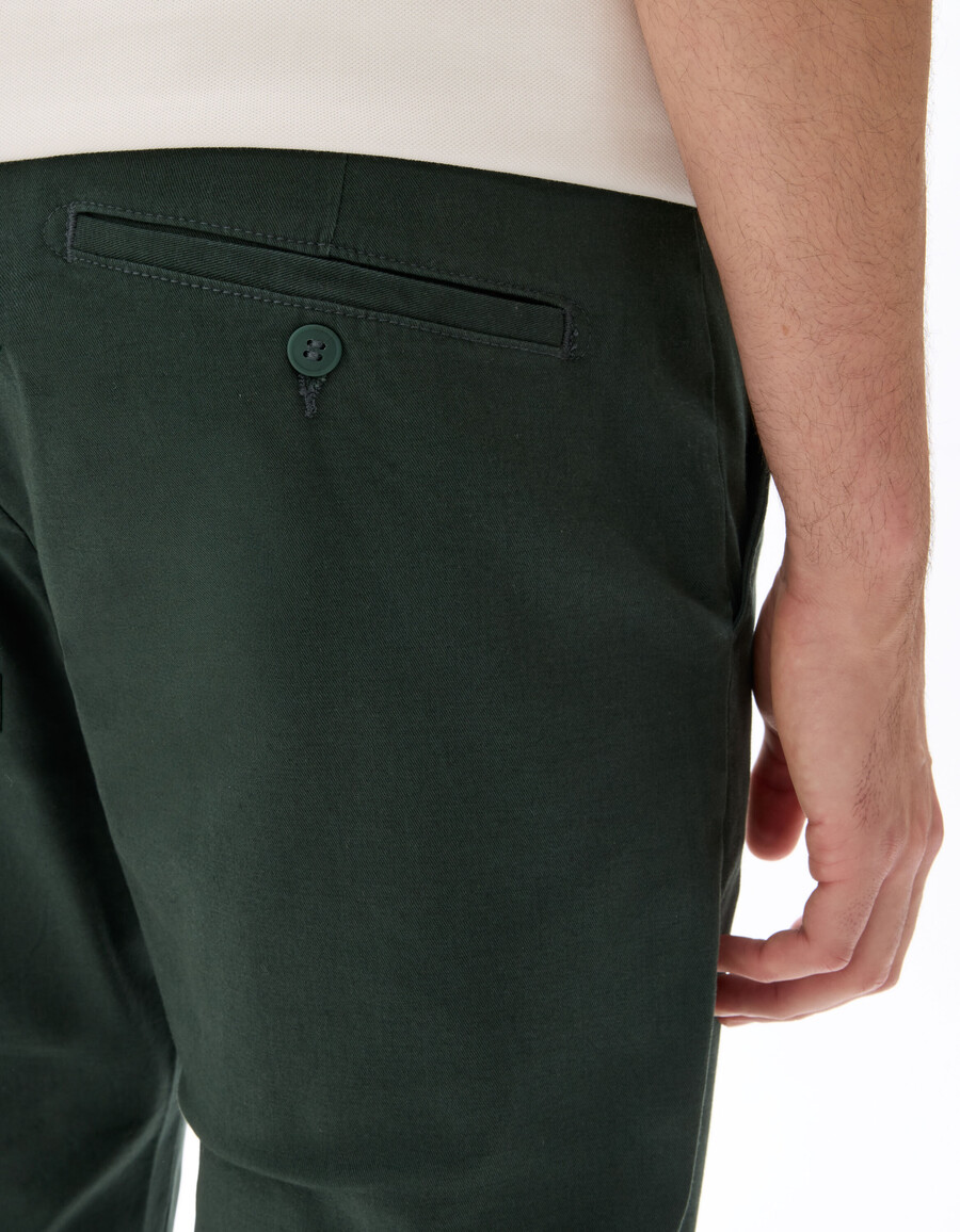 pantalones chinos rectos de algodón elástico