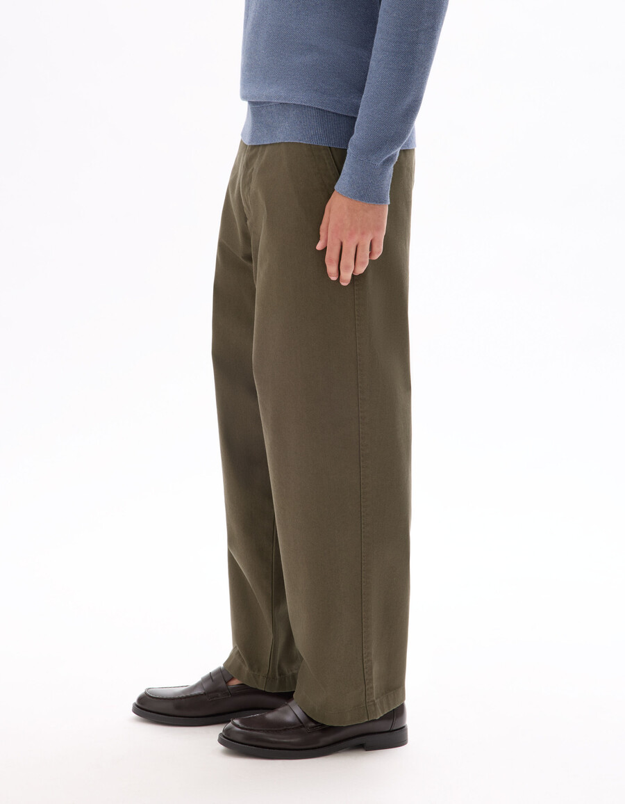 pantalones chinos holgados 100 algodón