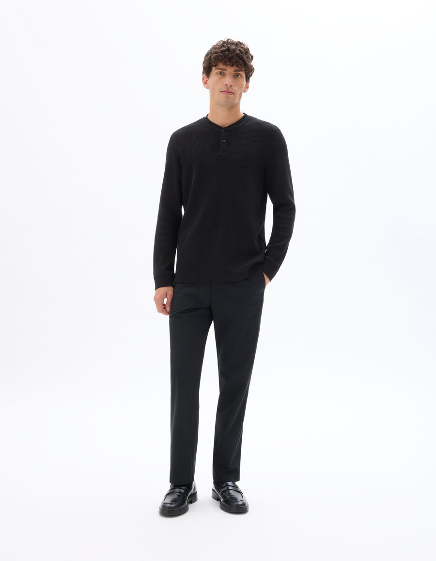 pantalones chinos de punto técnico elástico