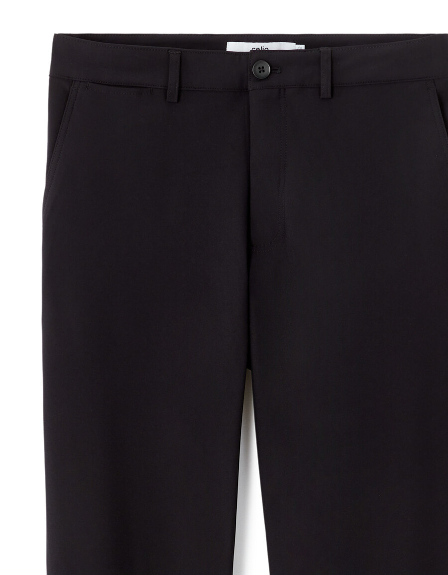 pantalones chinos de punto técnico elástico