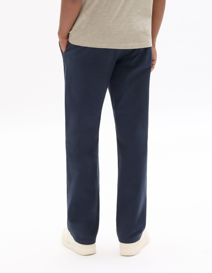 pantalones chinos de algodón elástico de corte recto