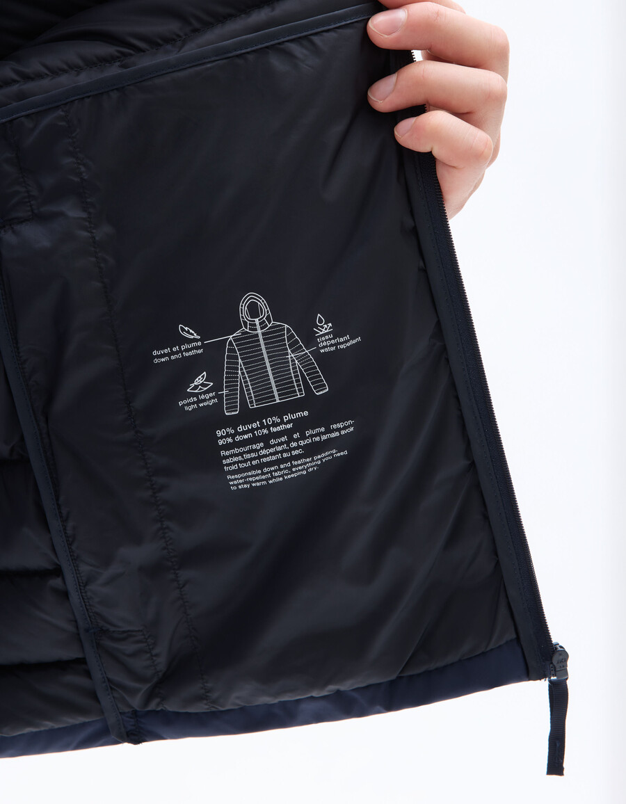 chaqueta ligera de plumón con capucha downwarm
