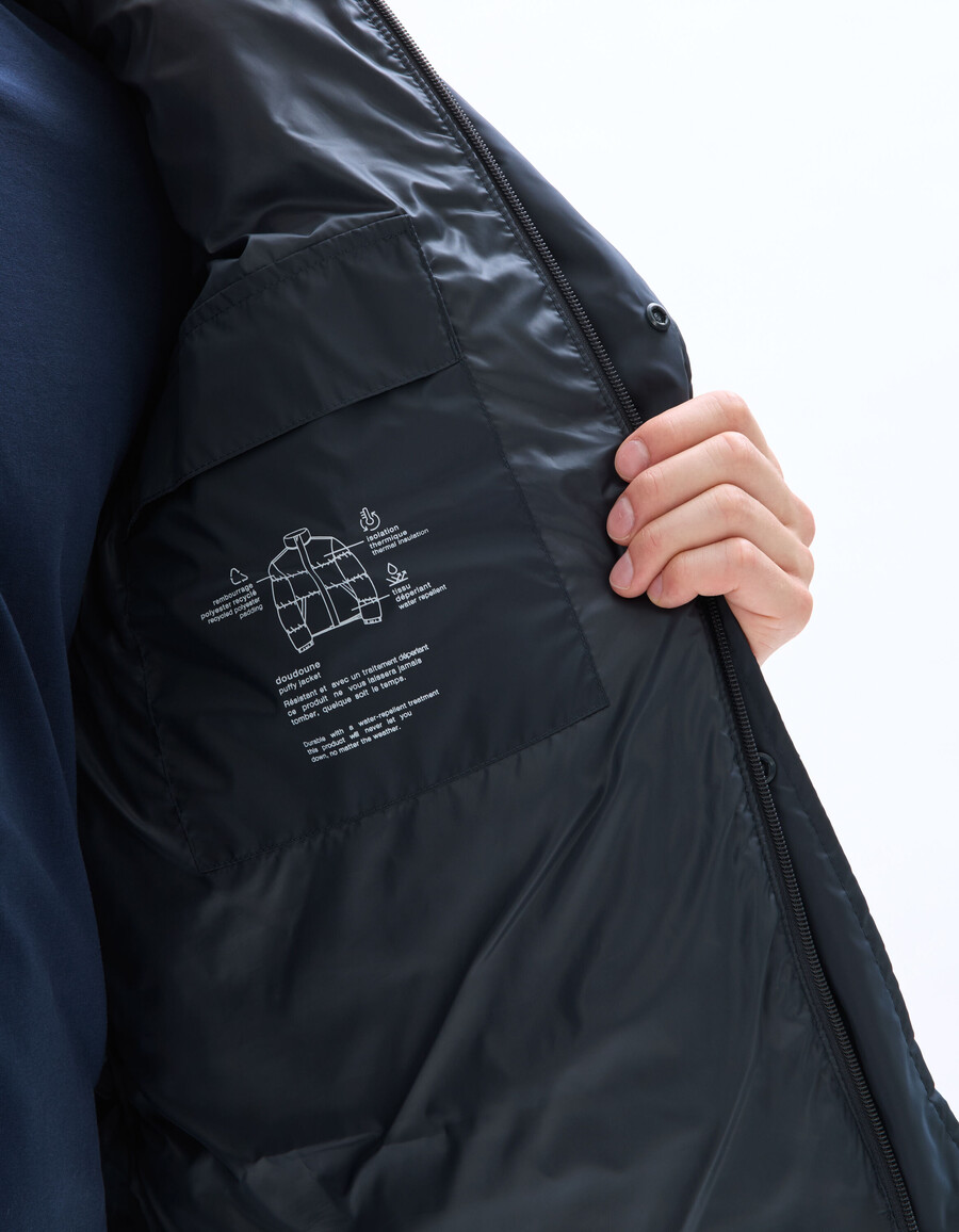 chaqueta acolchada cálida airwarm con cuello alto