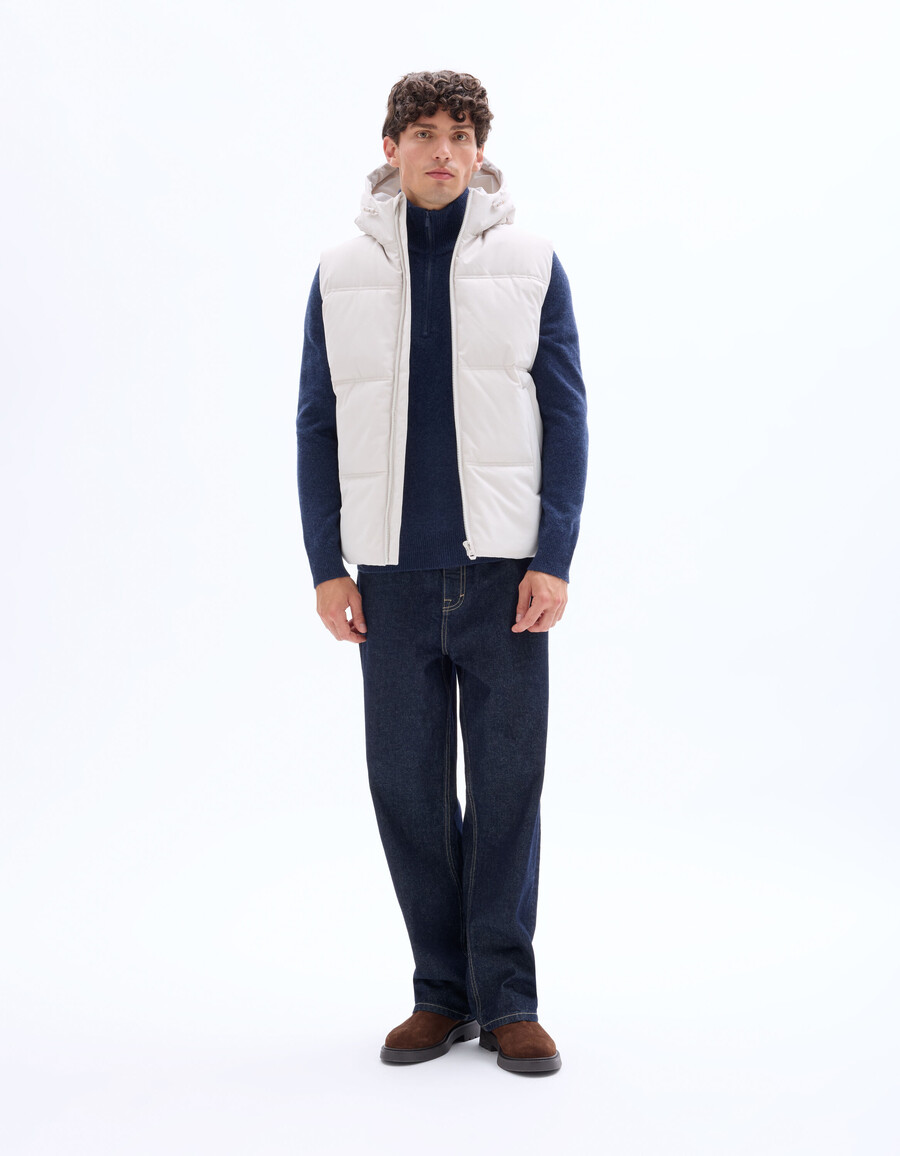 chaqueta de plumón cálida sin mangas airwarm con capucha