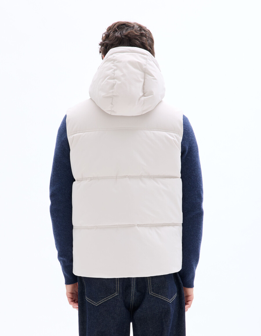 chaqueta de plumón cálida sin mangas airwarm con capucha