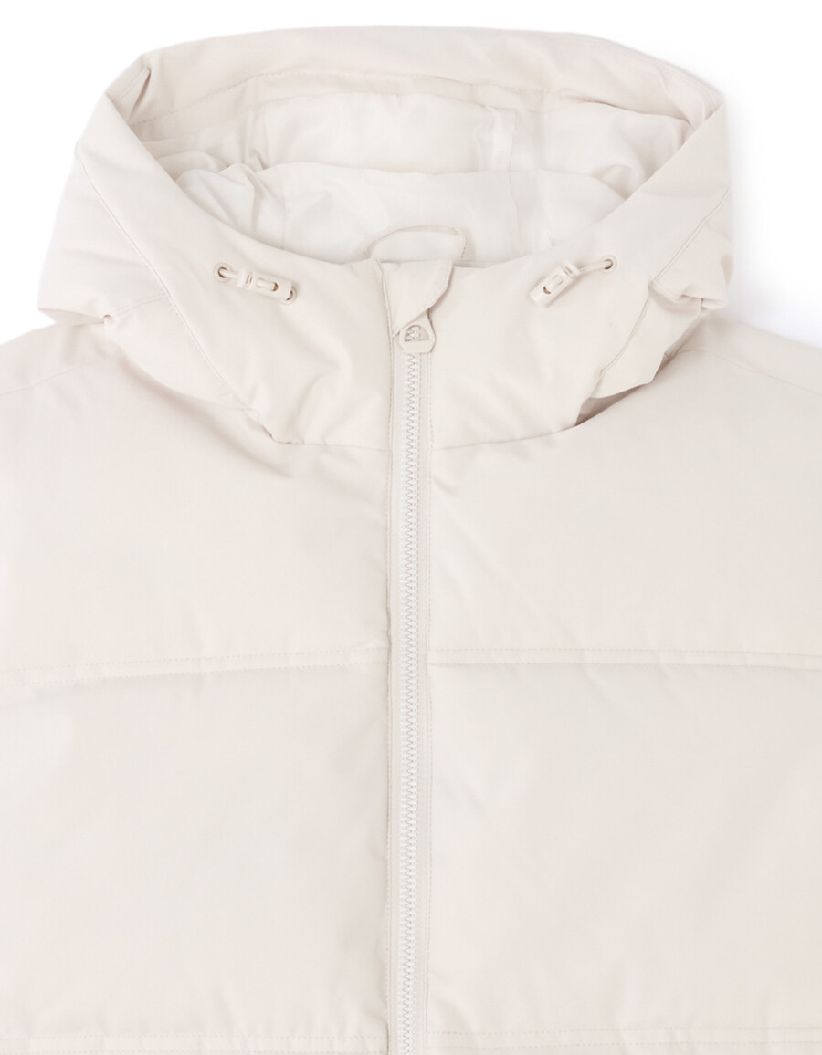 chaqueta de plumón cálida sin mangas airwarm con capucha