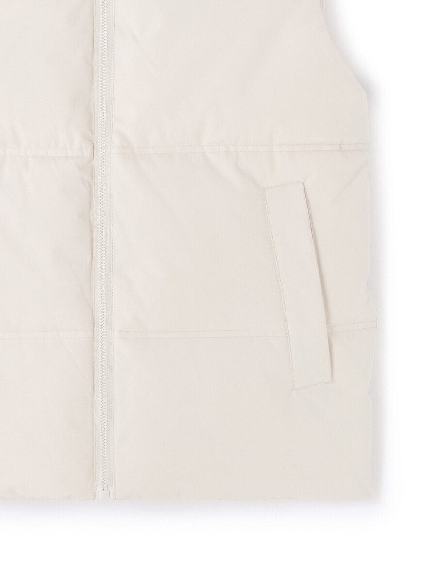chaqueta de plumón cálida sin mangas airwarm con capucha