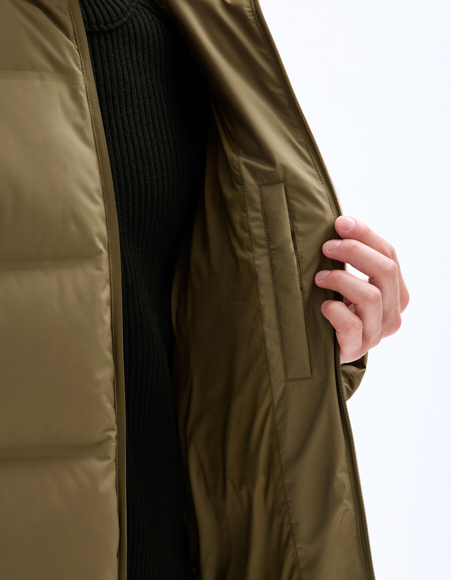 chaqueta acolchada downwarm sin costuras 90 plumón 10 plumas