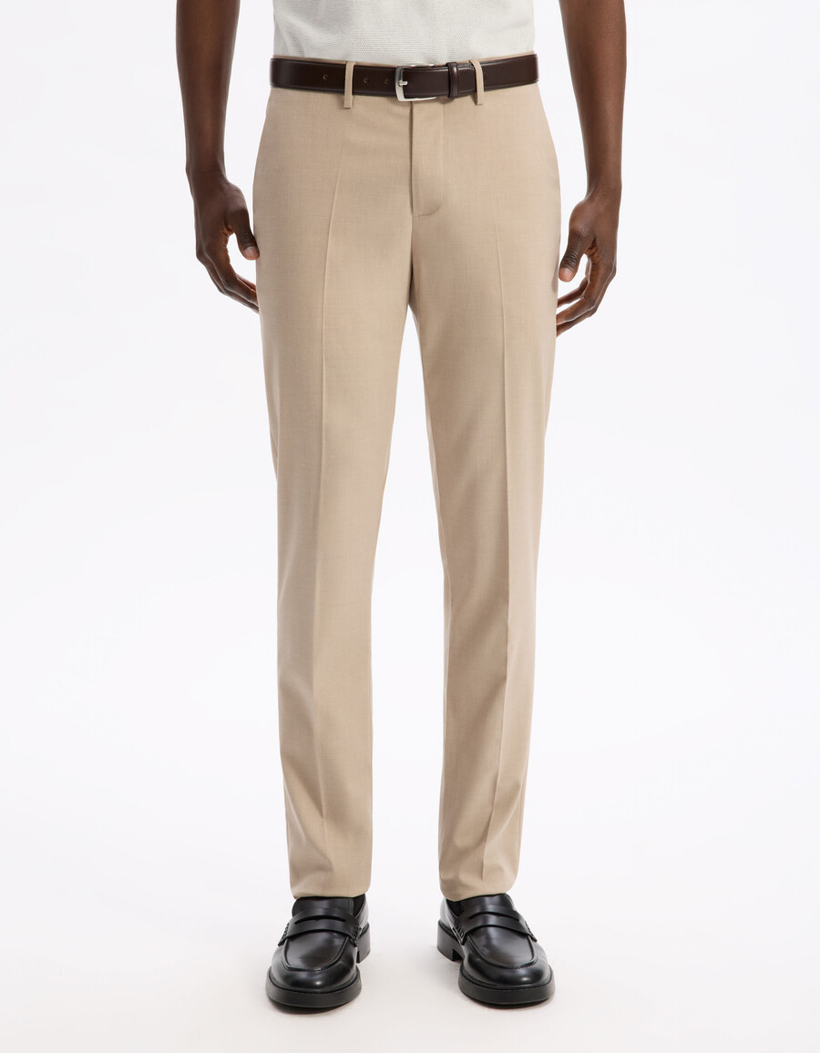 pantalones de traje elásticos de corte entallado