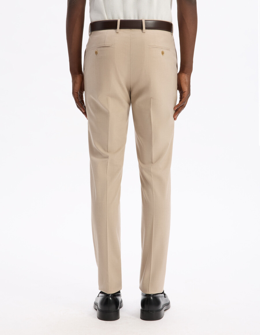 pantalones de traje elásticos de corte entallado