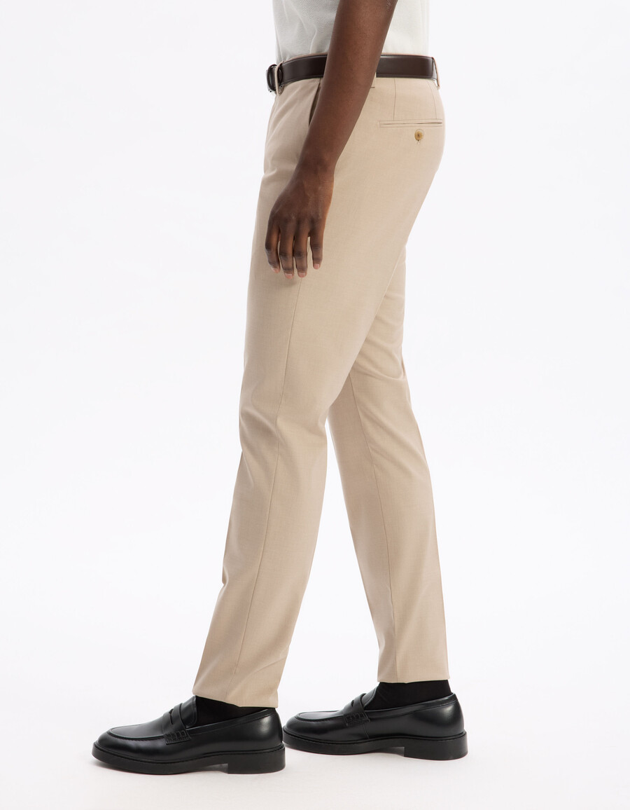 pantalones de traje elásticos de corte entallado