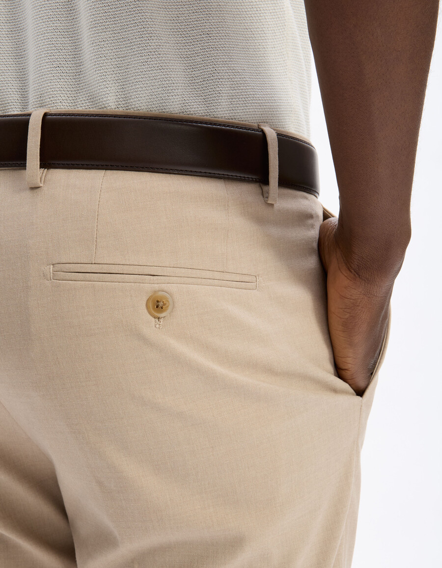 pantalones de traje elásticos de corte entallado