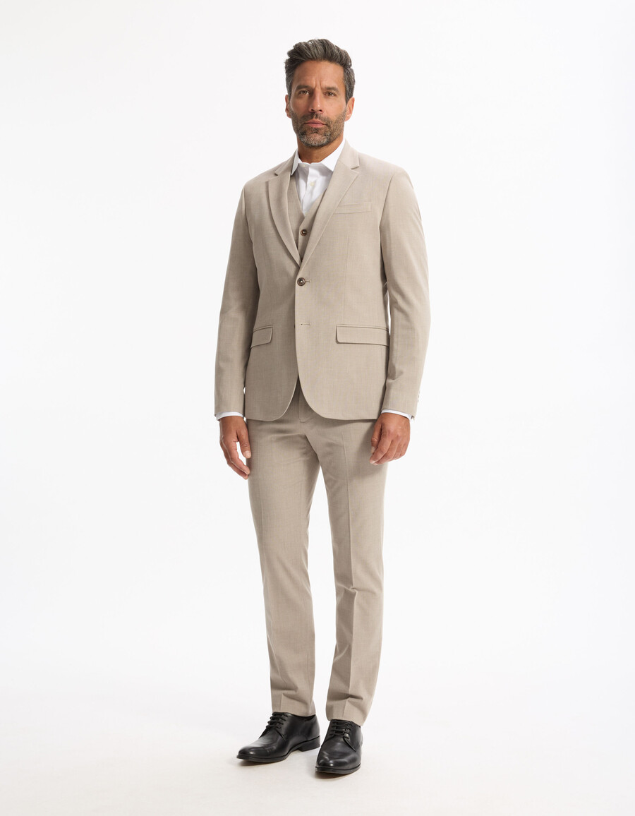 pantalones de traje ajustados y elásticos