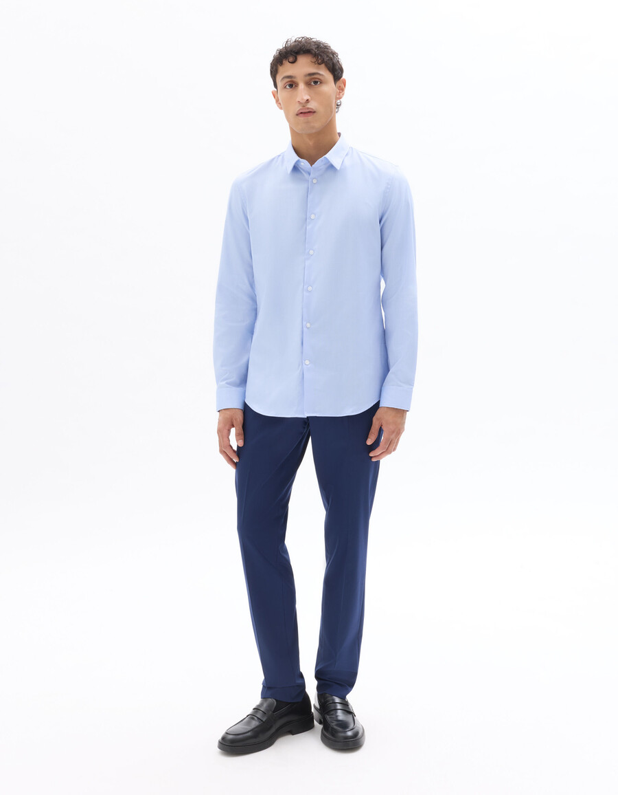 camisa oxford royal slim