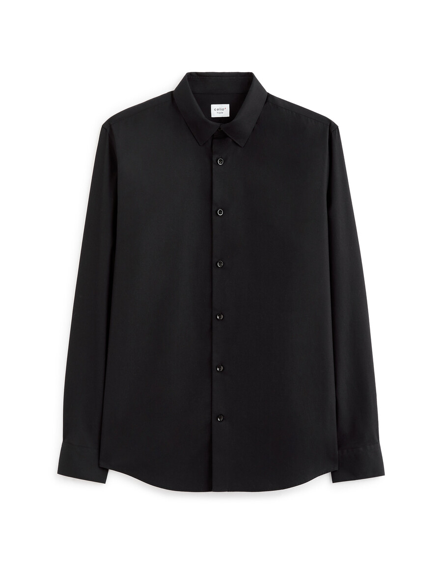 camisa de popelina de corte regular 100 algodón