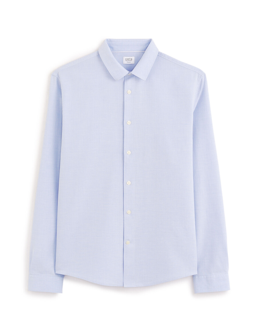 camisa de panal de abeja de corte regular 100 algodón