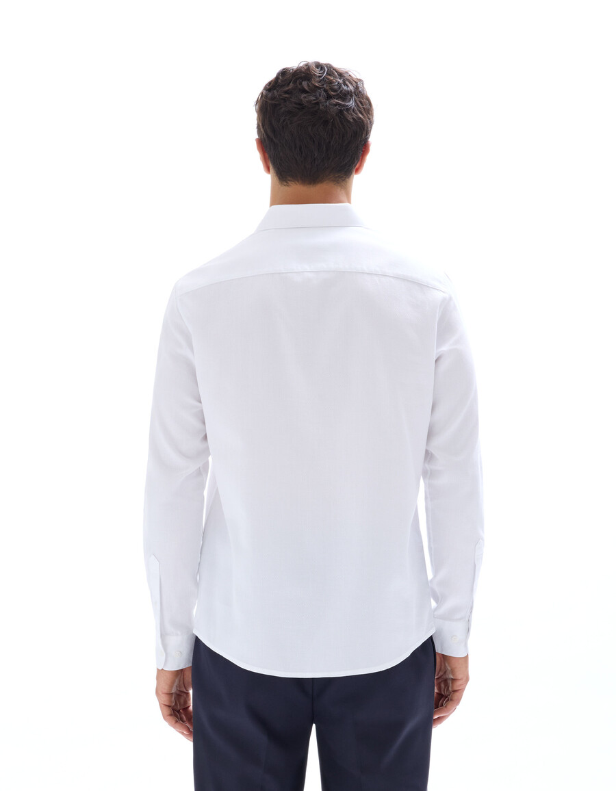 camisa de panal de abeja de corte regular 100 algodón