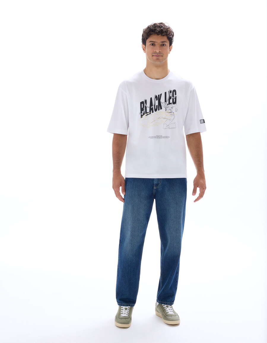 camiseta blanca extragrande de one piece