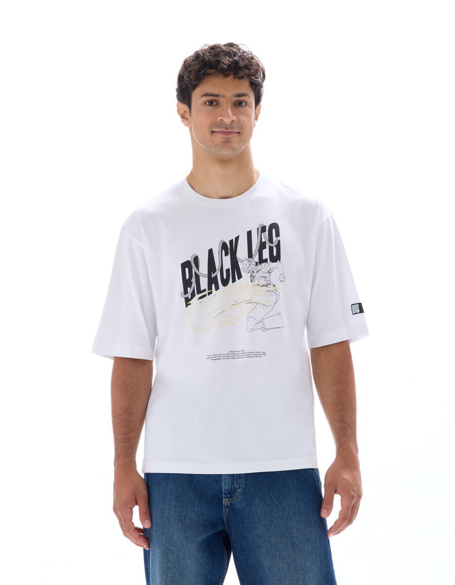 camiseta blanca extragrande de one piece