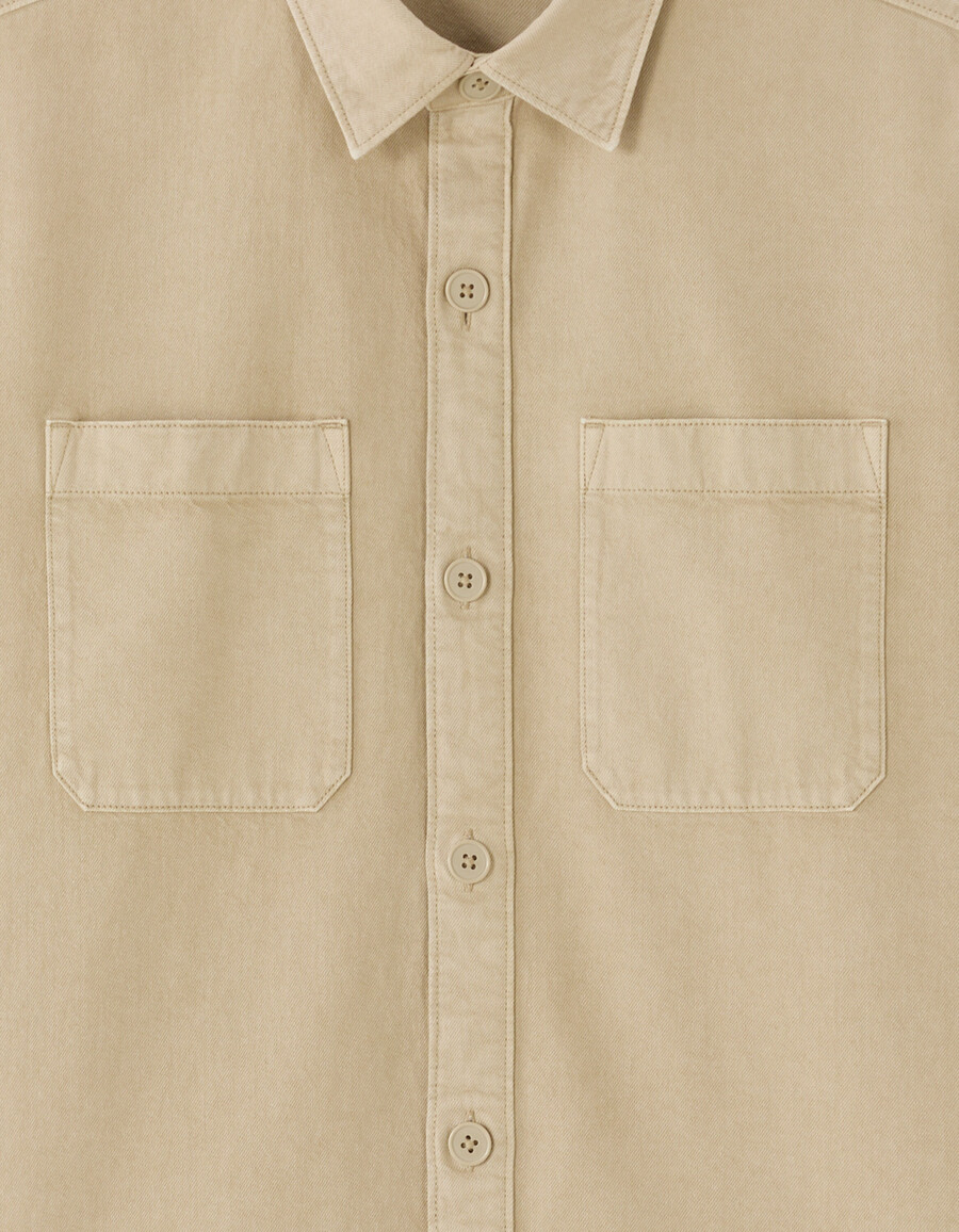 camisa 100 algodón teñida en pieza