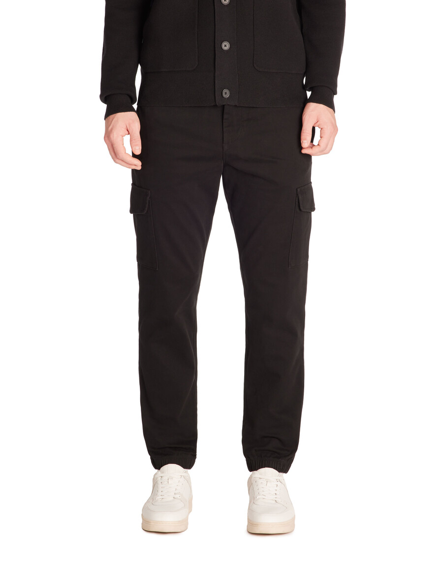 pantalones cargo ajustados de algodón elástico