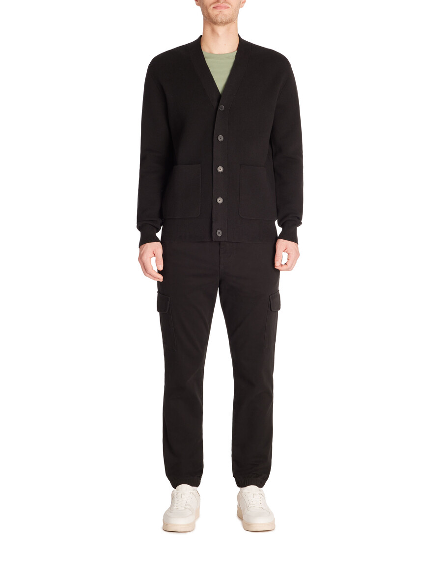 pantalones cargo ajustados de algodón elástico