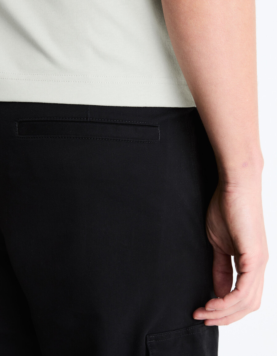 pantalones cargo ajustados de algodón elástico